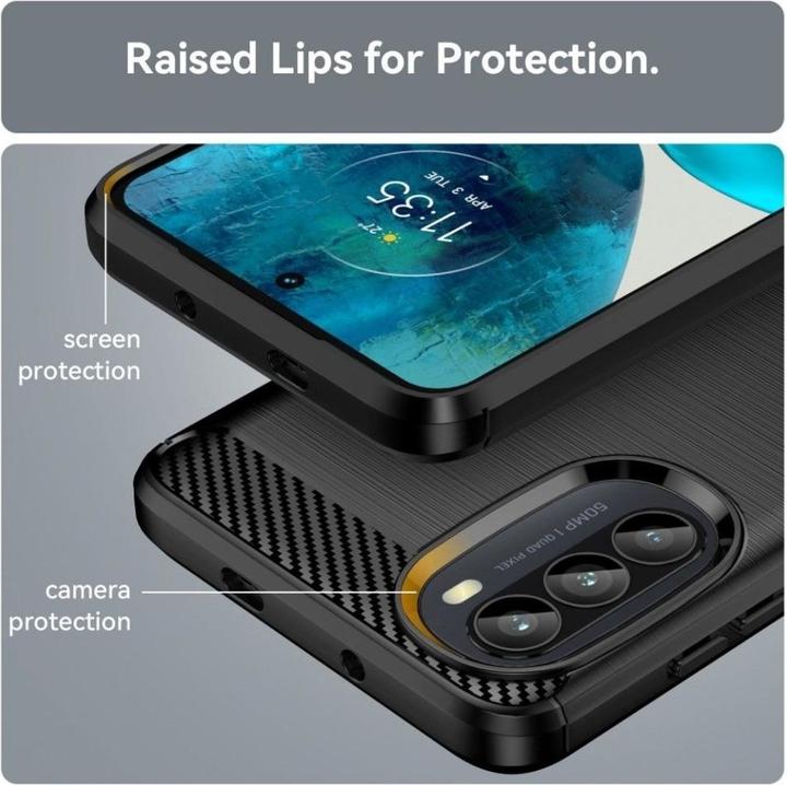 Produktbild Screenguard Motorola Moto G52 Hülle Carbon Brushed Soft TPU (Motorola Moto G52)