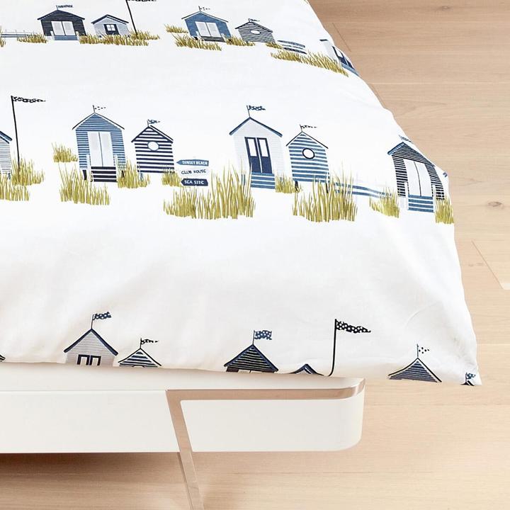 Actual product image Janine Fine fibre bed linen Davos 65166 nautical (Bedding set, 155x220 cm + 80x80 cm)
