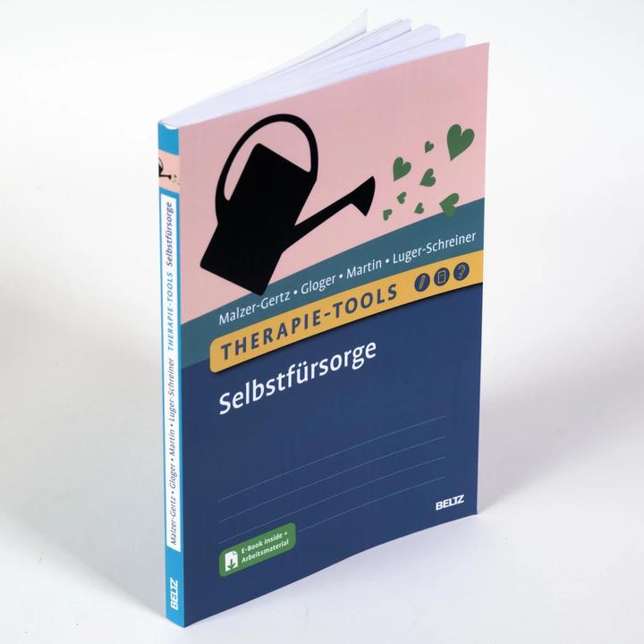 Actual product image Therapie-Tools Selbstfürsorge (German, Margarete Malzer-Gertz, Helga Luger-Schreiner, Claritta Martin, Cornelia Gloger, 2023)