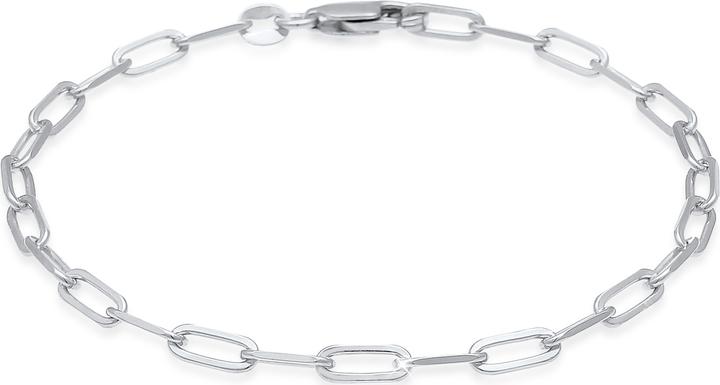 Elli Basic Gliederkette Ovales Design (16 cm, Sterling Silber)