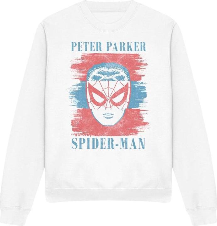 Actual product image Spiderman Unisex Adult Peter Parker Striped Sweatshirt (M)