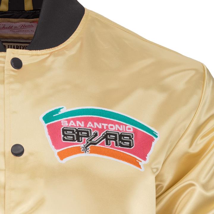 Produktbild Mitchell & Ness M&N Lightweight Satin Jacke - San Antonio Spurs gold - XL (XL)