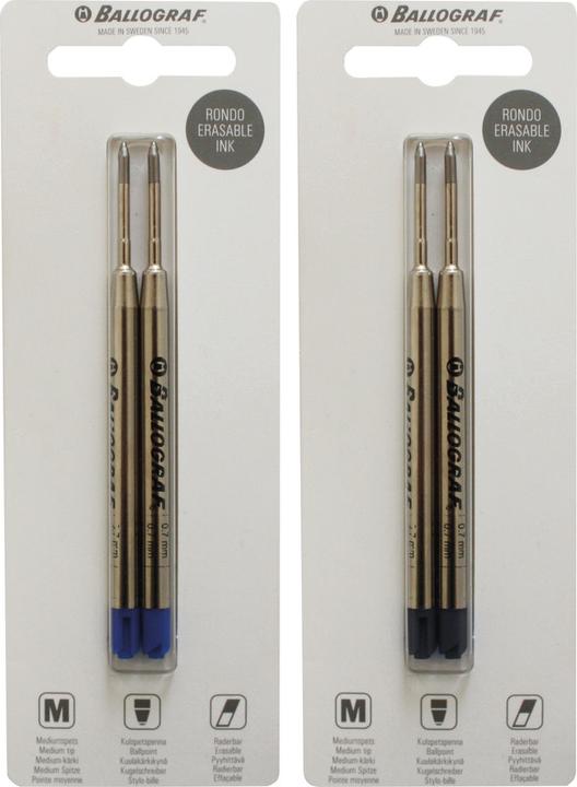 Produktbild Ballograf Kugelschreiber Mine Rondo Erase (Schwarz, 0.70 mm)