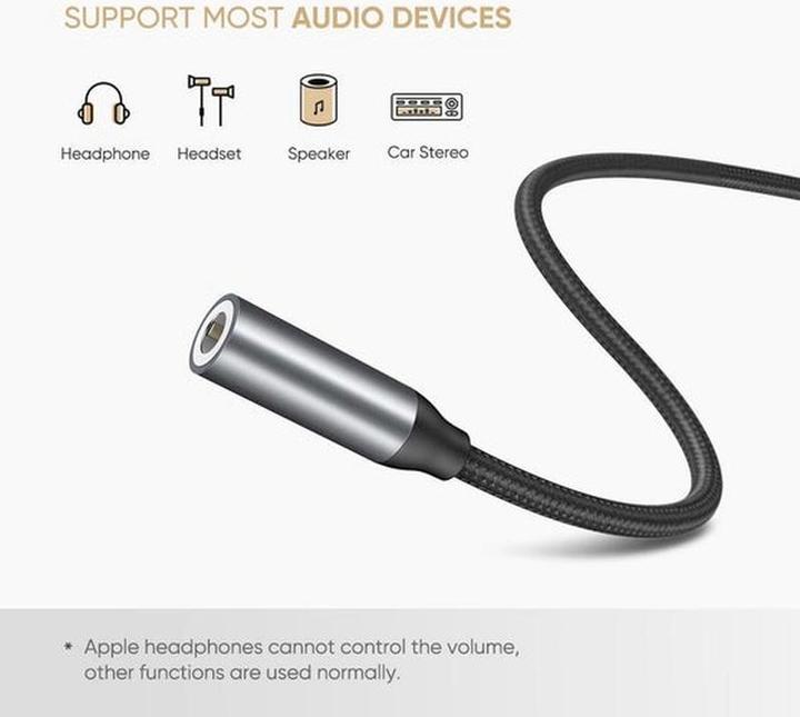 Immagine prodotto Ugreen Adattatore da USB-C a 3.5mm Jack (USB tipo C, Presa da 3,5 mm)