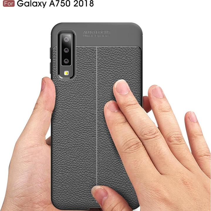 Produktbild Screenguard Samsung Galaxy A7 2018 Hülle Leather Design TPU Cover (Samsung Galaxy A7 (2018))