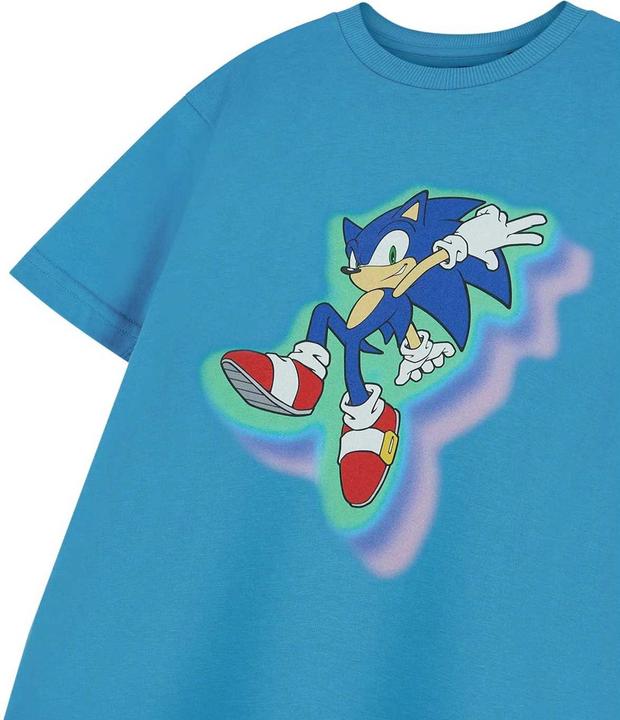 Actual product image Sonic The Hedgehog Boys Glow Trio Short-Sleeved T-Shirt (116)
