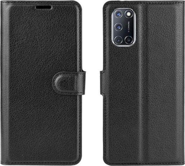 Actual product image MU Classic Litchi Leather Bookcover Series (Oppo A52)