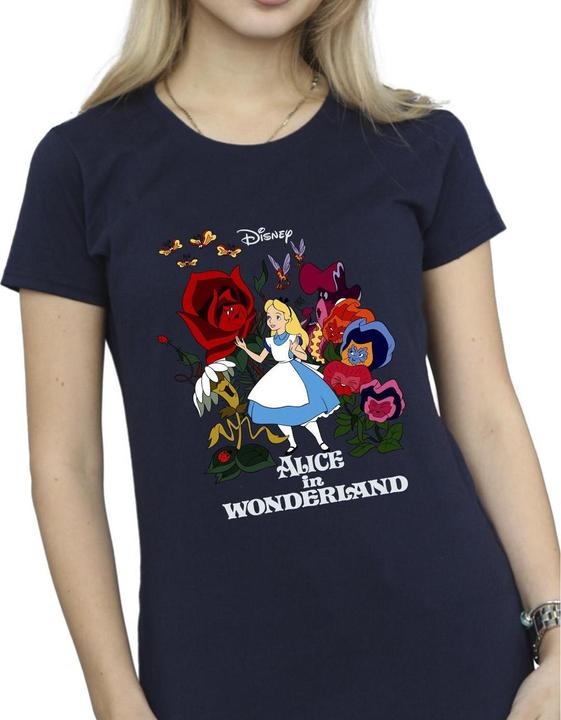 Immagine prodotto Disney Alice In Wonderland Flowers Maglietta Donna (M)