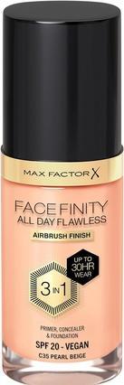 Immagine prodotto Max Factor Facefinity 3-in-1 All Day Flawless Liquid Foundation SPF 20 35 Pearl Beige (C35 Beige perlato)