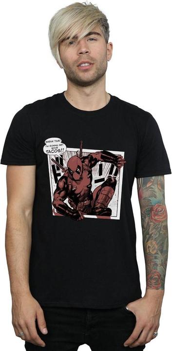 Actual product image Mens Deadpool Breaktime Tacos T-Shirt (M)
