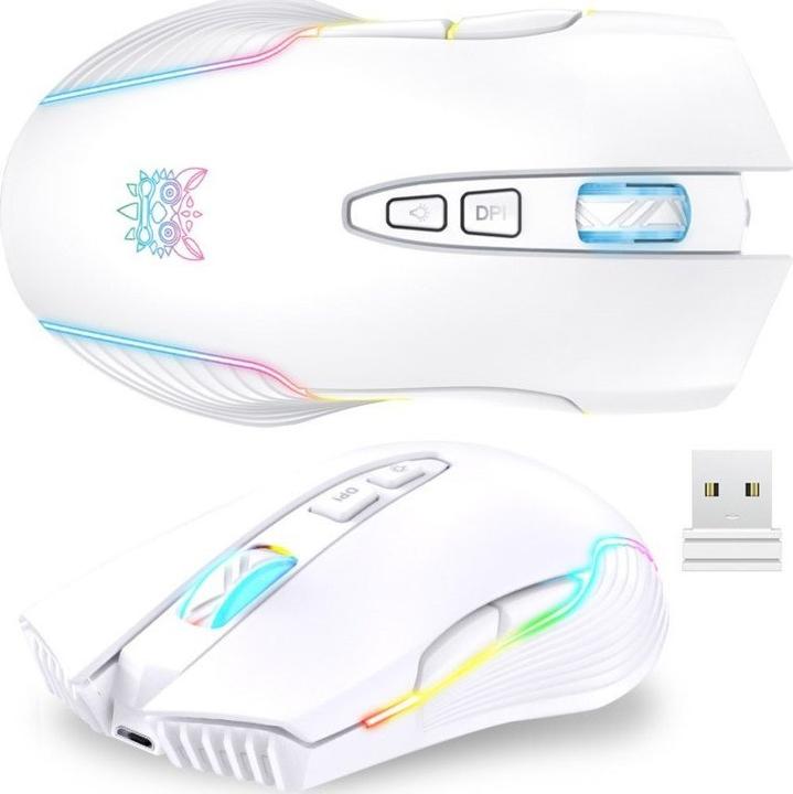 Actual product image Onikuma Mysz bezprzewodowa CW905 RGB biała (Wireless)