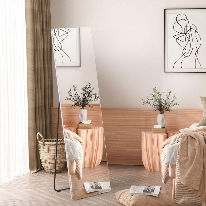 Actual product image Swisshandel24 Standing mirror, full-length mirror with stand, 45 x 160 cm Wall mirror, wardrobe mirror, dressing