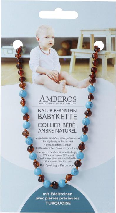 Immagine prodotto Amberos Natur Bernsteinkette (Ambra, 32 cm)
