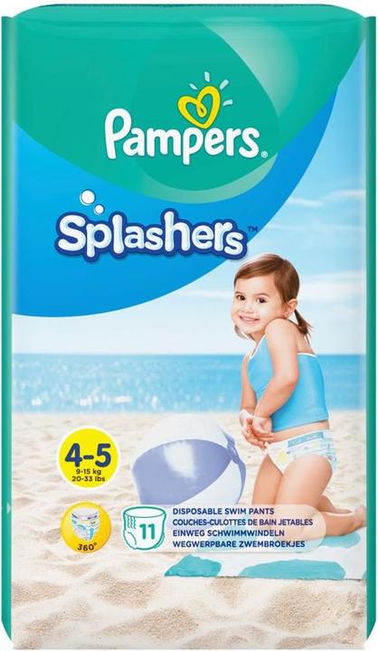 Image du produit Pampers Splashers (Taille 4, Taille 5, Pack, 11 pièce(s))