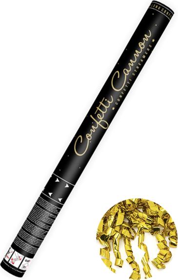 Produktbild Partydeco Konfettikanone - 60cm - Metallic - Luftschlangen - Gold