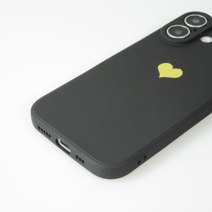 Image du produit PhoneLook Coque Silicone Mat Coeur doré (Apple iPhone 16)