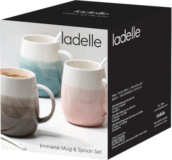 Immagine prodotto Ladelle Set di tazze e cucchiai Immerse blu notte sfumato 12 cm (1 x)
