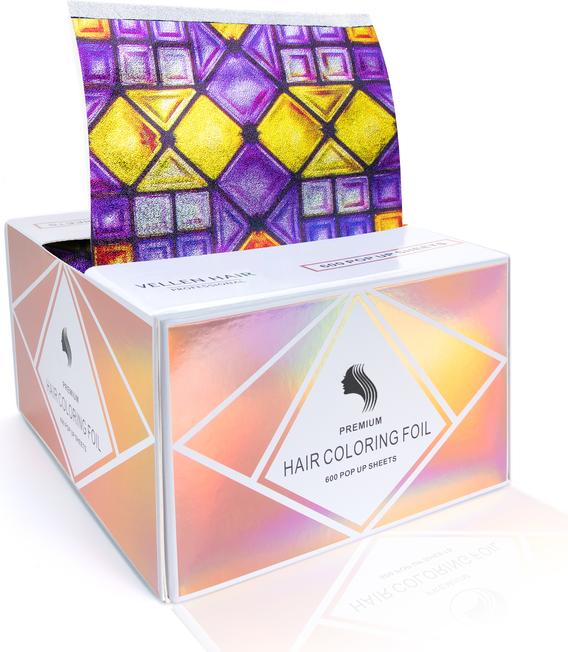 Actual product image Vellen Hair Pop Up Foils 600 pcs.Tetris