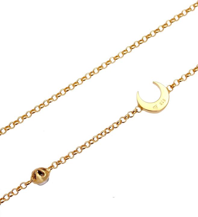Image du produit Elli Astro, croissant de lune (Argent sterling 925, Pierre de lune, 40 cm)