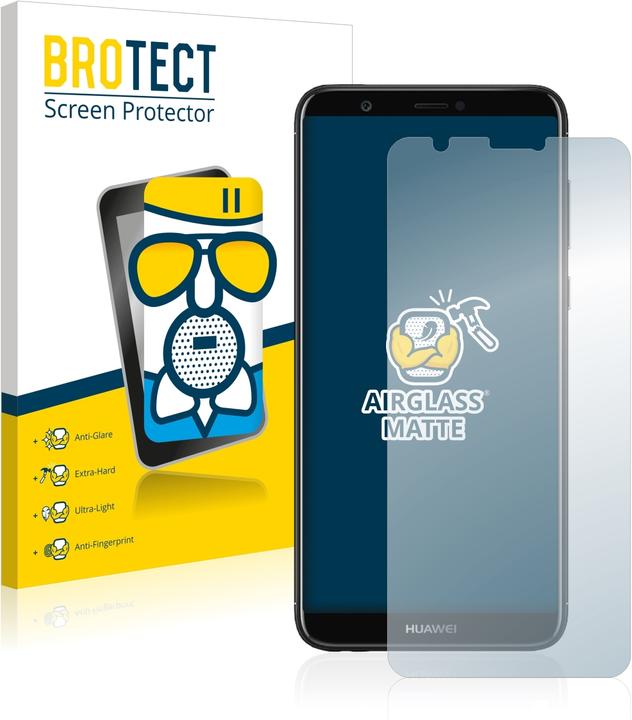 Productafbeelding BROTECT AirGlass Matte kogelwerende glasfolie (1 Stuk, Huawei P Smart (2018))