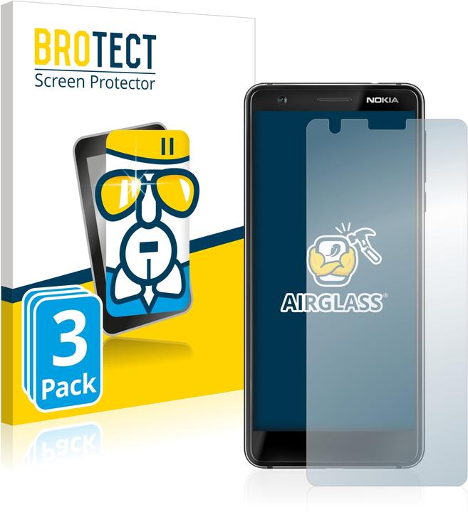 Produktbild BROTECT AirGlass Panzerglasfolie (3 Stück, Nokia 3.1)