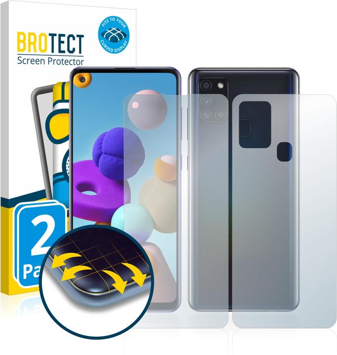 Actual product image BROTECT Full-Cover Protector Matte (2 Piece, Samsung Galaxy A21s)