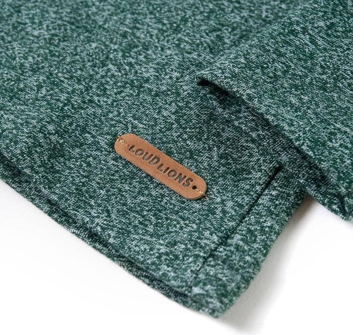Produktbild VidaXL Kinder-Langarmshirt Dunkelgrün Melange 140,Material: 50 (140)