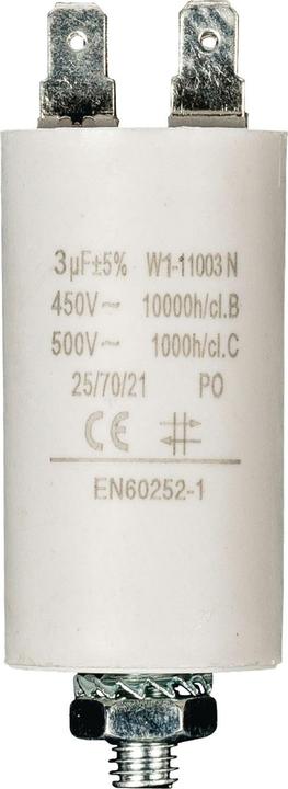 Actual product image Magni Fixapart 11003 Starting capacitor Operating capacitor 3uF 3µF with PLUG (motor capacitor)