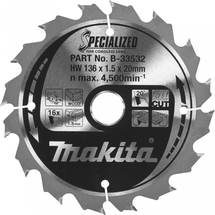Immagine prodotto Makita Lama di sega circolare SPECIALIZZATA 136