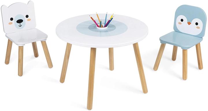 Janod Table et 2 chaises Polar (Groupe de sièges pour enfants)