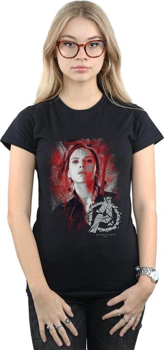 Actual product image Womens/Ladies Avengers Endgame Black Widow Brushed Cotton T-Shirt (L)