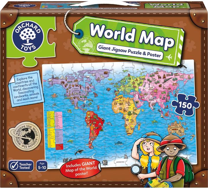 Actual product image Orchard World Map Puzzle & Poster