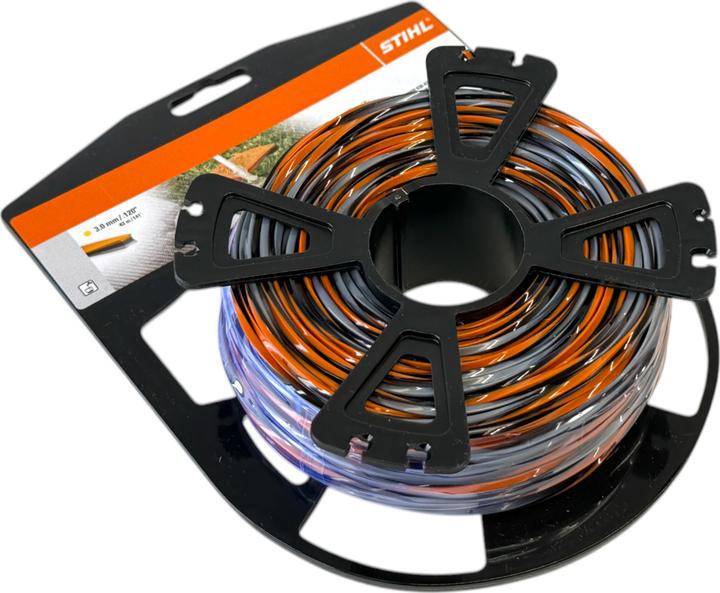 Immagine prodotto Stihl Fili di falciatura a forma di croce con contenuto di carbonio CF3 Pro 3,0mm, 45m (Pioniere delle erbacce, Lenza per tagliabordi + rocchetto di lenza)