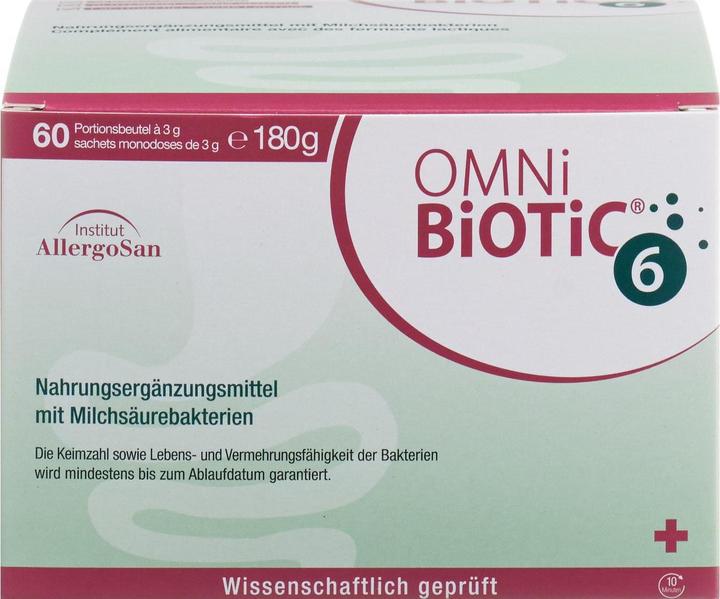 Actual product image Omni Biotic 6 powders 60 x 3 g (60 Piece, Powder, 3 g)