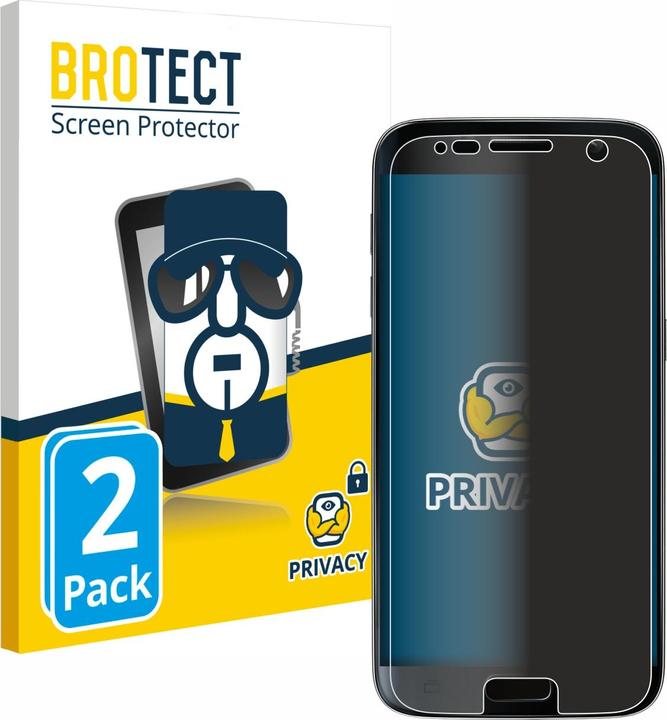 Produktbild BROTECT Sichtschutzfolie Anti-Spy Privacy Folie Blaulicht-Schutz (2 Stück, Samsung Galaxy S7)