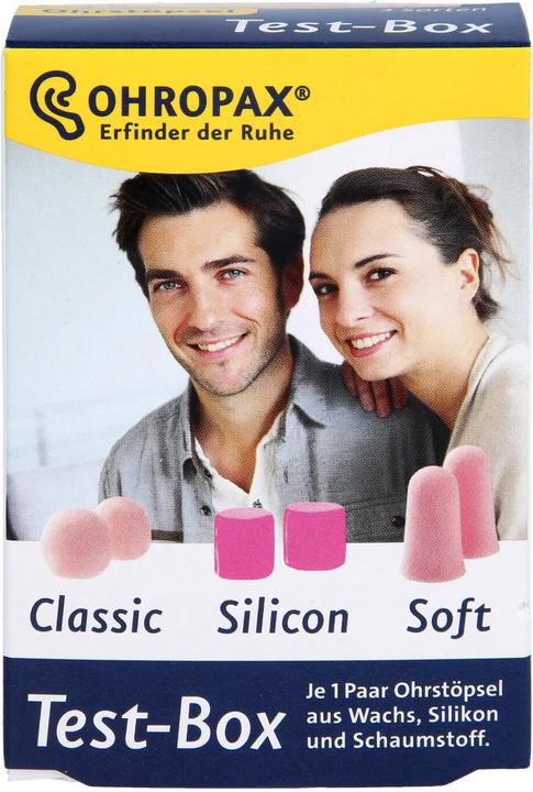 Produktbild Ohropax Testbox Ohrstöpsel 3 Paar assortiert (3 x)