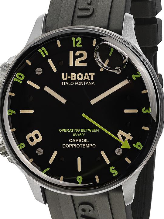 Actual product image U-Boat 8838/A Capsoil Doppiotempo SS GMT 45mm 10ATM (Analogue wristwatch, 45 mm)