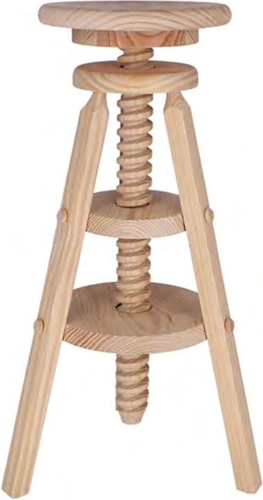 Image du produit Europe & Nature Tabouret avec vis - pin massif - haut