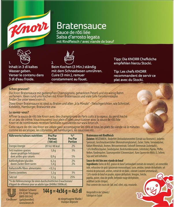 Actual product image Knorr Roast sauce gourmet pack for gourmets, sauce ideal with tender vegetables & meat (144 g)