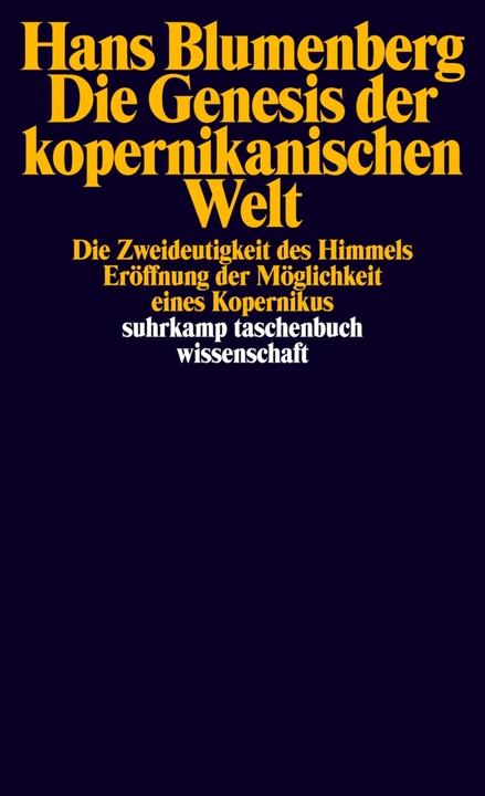Image du produit Die Genesis der kopernikanischen Welt 1-3 (Allemand, Hans Blumenberg, 1981)
