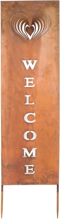 Image du produit Trenddeko Fiches de jardin aspect rouille noble Welcome