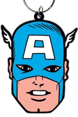 Actual product image Pyramid Captain America: Gummi-Schlüsselanhänger Face