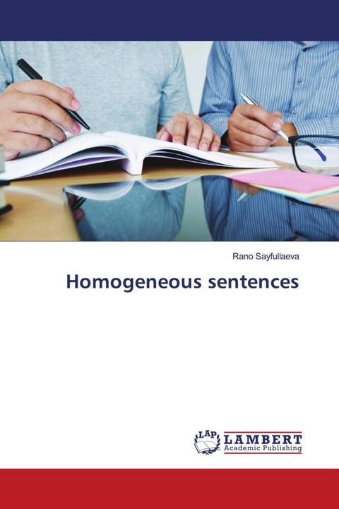 Produktbild Homogeneous sentences (Deutsch, Rano Sayfullaeva, 2020)