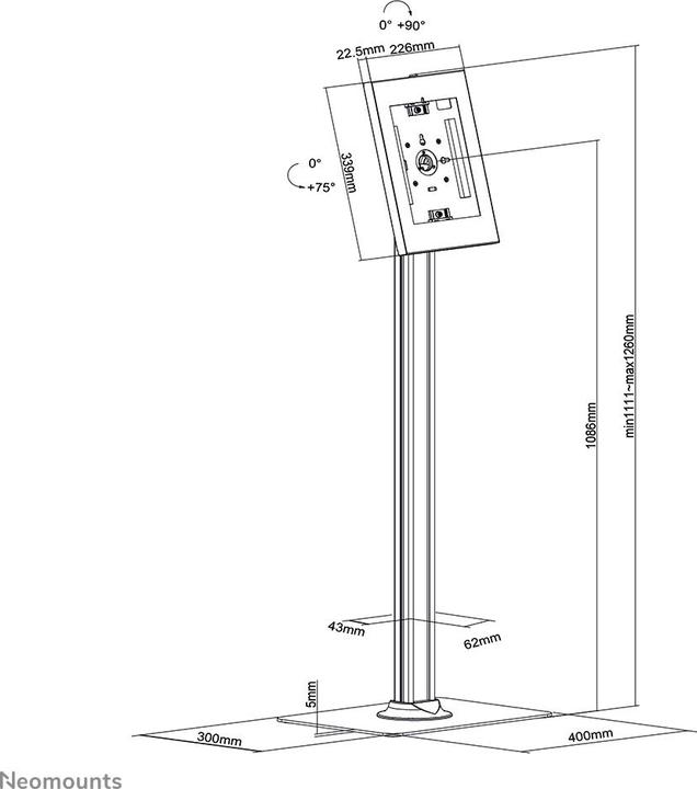 Immagine prodotto Neomounts Supporto da pavimento per tablet