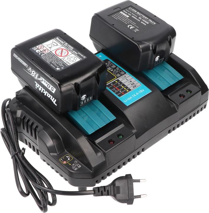Image du produit AccuCell Chargeur double pour 1 à 2 batteries Makita Li-ion