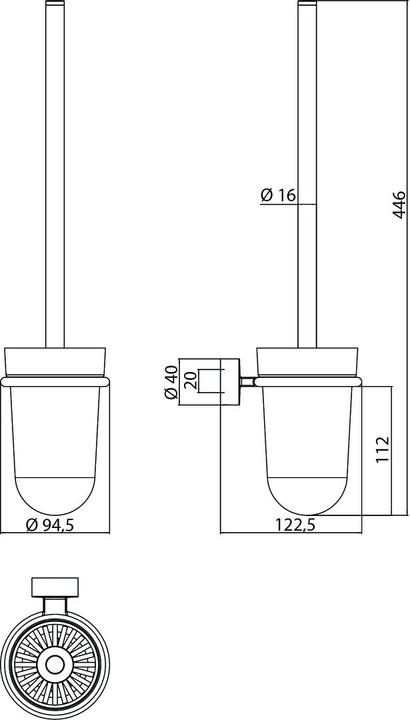Actual product image Emco Toilet brush set 41500101