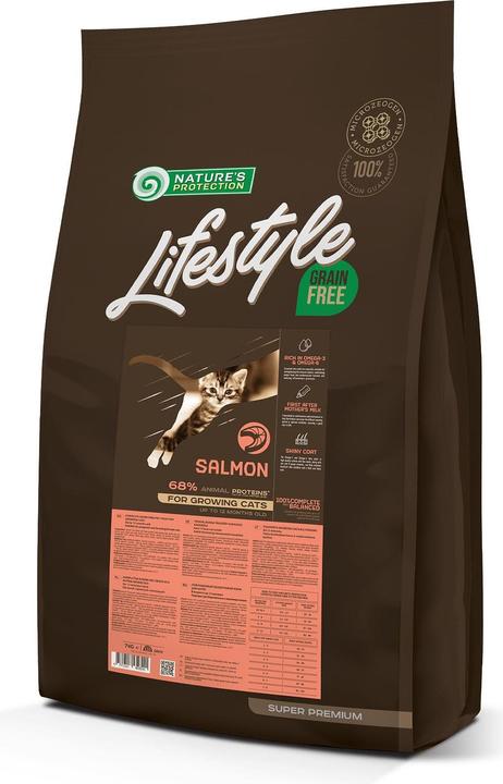 Natures Protection Grain Free with Salmon, 7 kg (Junior, 1 pcs., 7000 g)