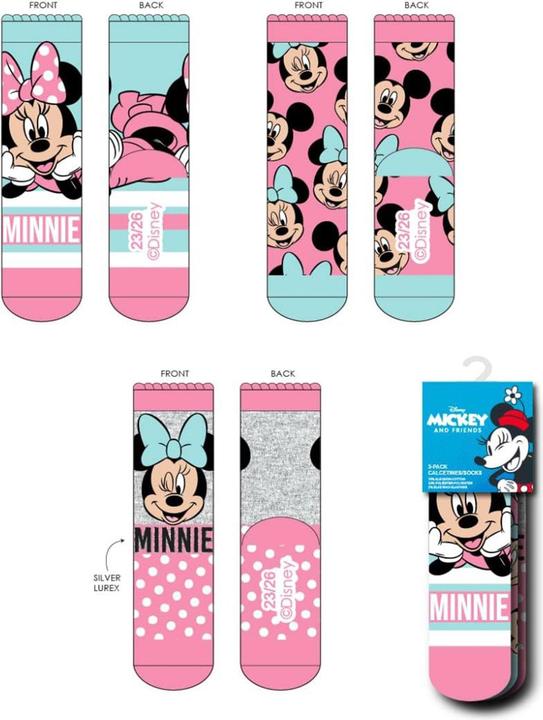 Disney Socken Pack 3 Stück Minnie (31, 34)