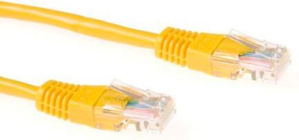 Image du produit Câble patch CAT6 jaune de 2 mètres U/UTP avec connecteurs RJ45. Cat6 u/utp jaune 2.00m (U/UTP, CAT6, 2 m)