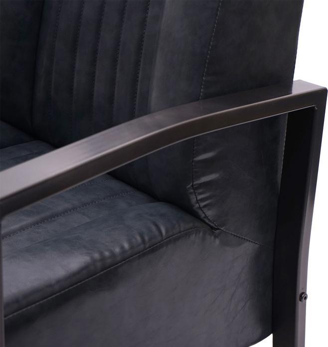 Produktbild Swisshandel24 Sessel, Loungesessel Polstersessel Relaxsessel, Metall Industriedesign - vintage grau